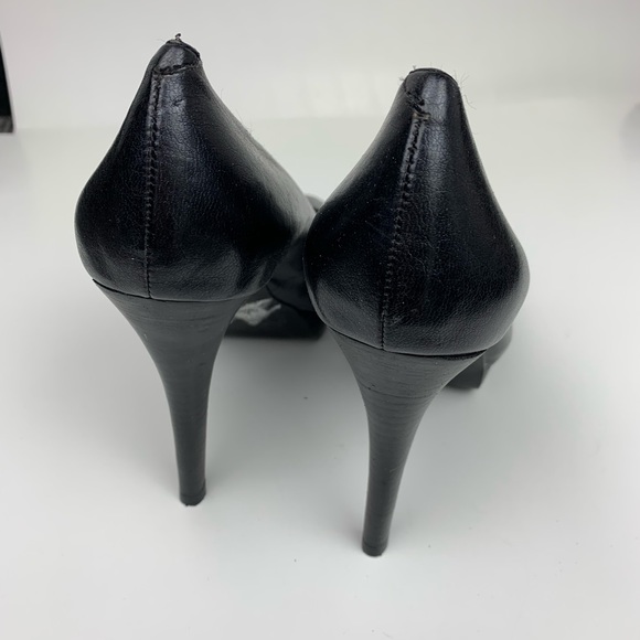 BCBGeneration Black Peep-Toe Heels Size 7 - Picture 4 of 7